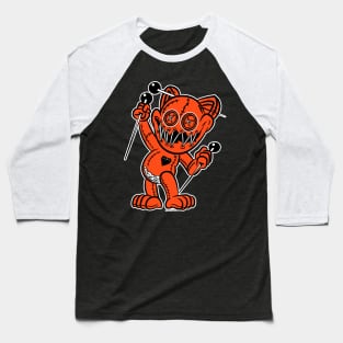 VooDoo Black Kitty Cat Doll Cincinati Colors Baseball T-Shirt